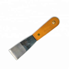 Double clamp beech wooden handle stainless steel  wall scraper putty knife